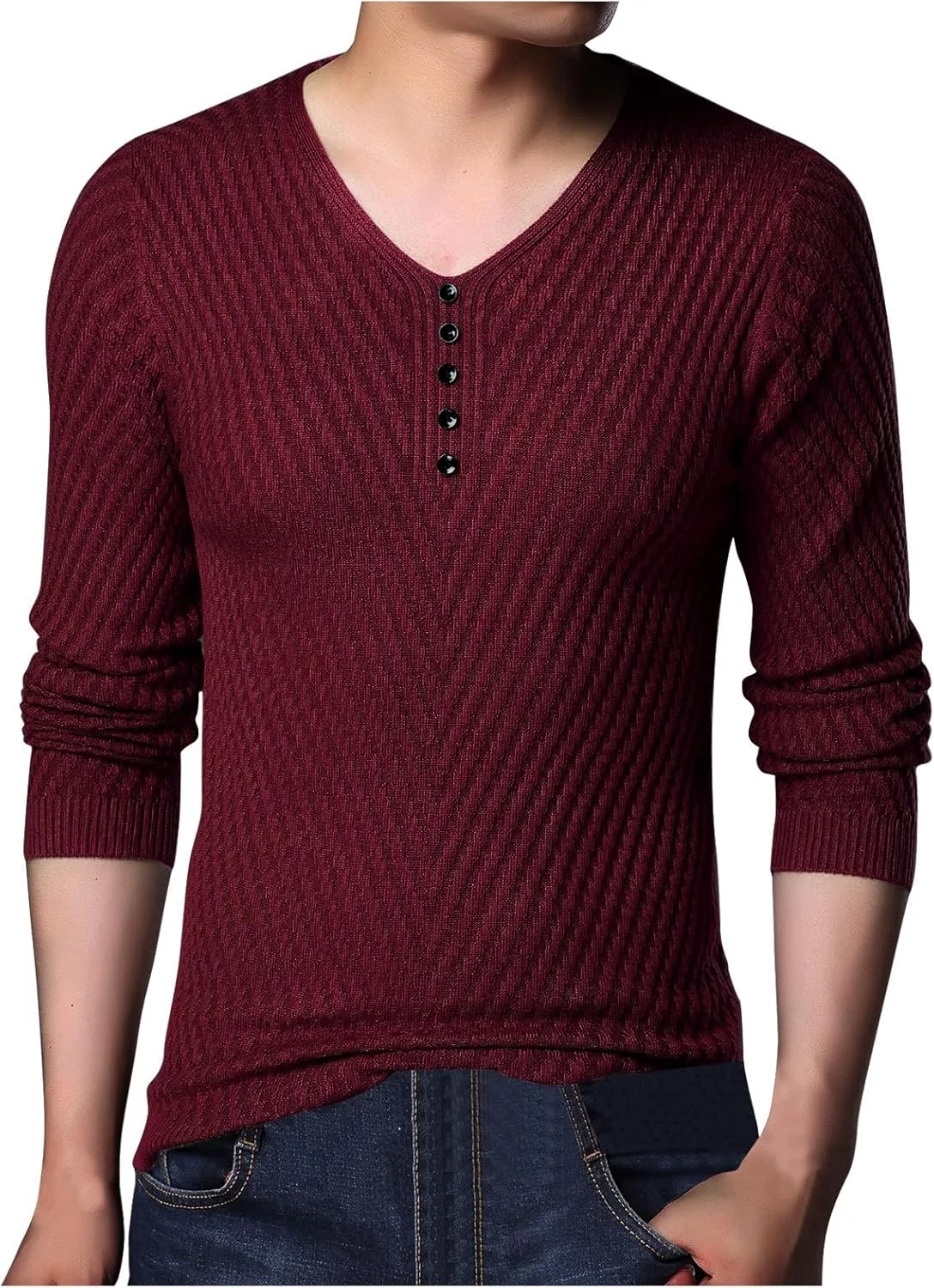 Dgoopd мужской свитер с V-образным вырезом, длинный рукав, легкий пуловер
Dgoopd мужской свитер с V-образным вырезом, длинный рукав, легкий пуловер