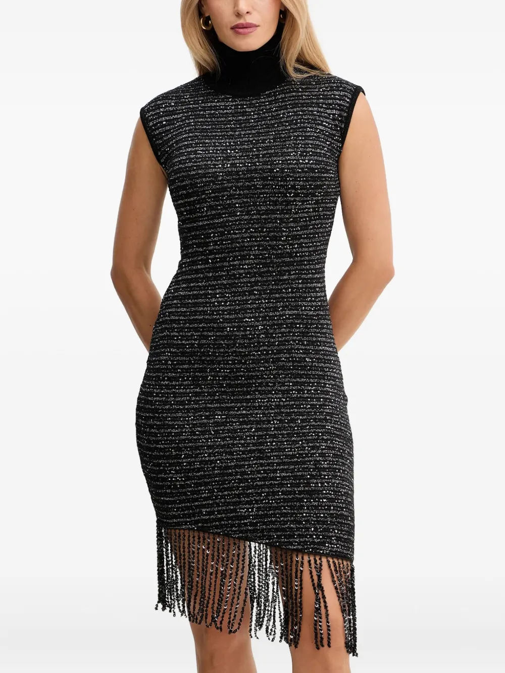 Платье мини с пайетками и бахромой Simona Corsellini, черный
Платье мини с пайетками и бахромой Simona Corsellini, черный