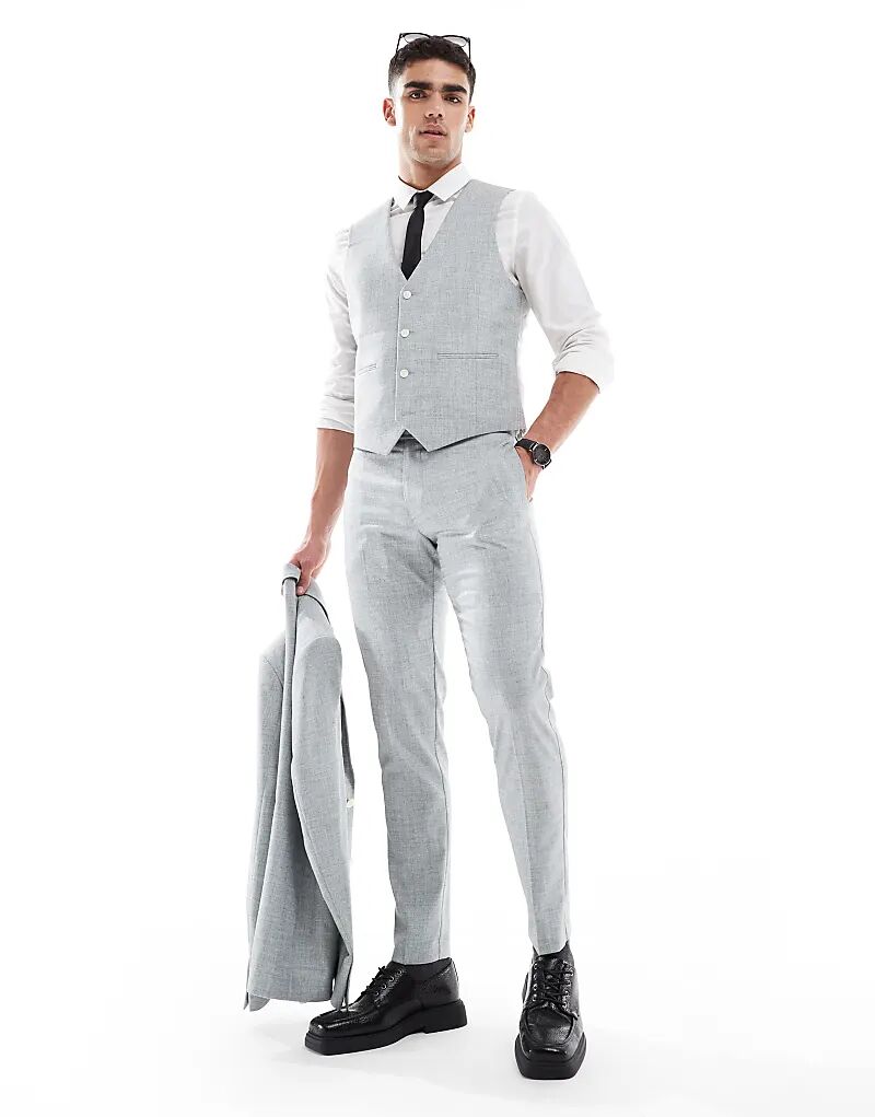 Узкие свадебные брюки ASOS DESIGN из меланжевой фактуры зеленого шалфея
Узкие свадебные брюки ASOS DESIGN из меланжевой фактуры зеленого шалфея