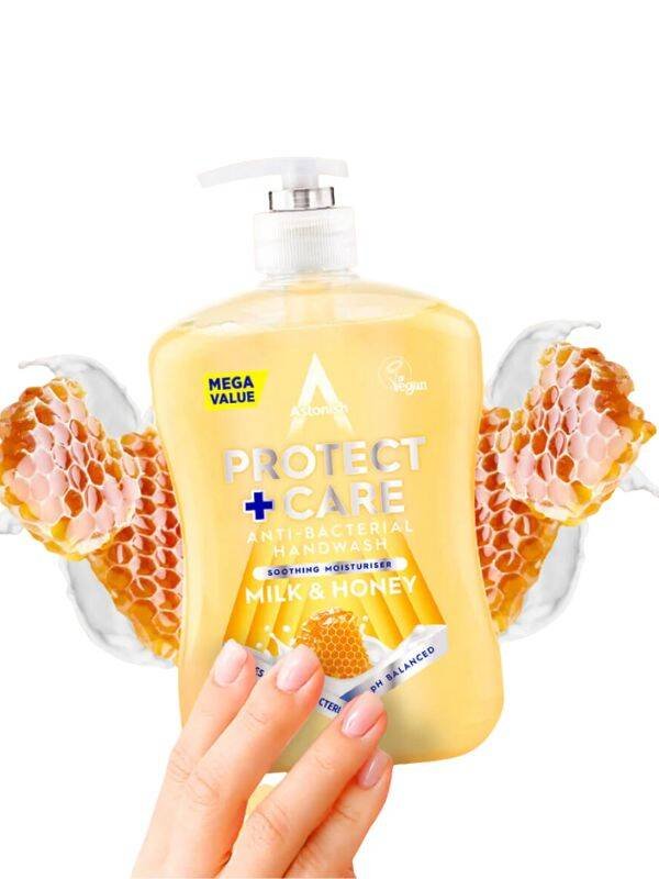 Astonish, антибактериальное увлажняющее защитное жидкое мыло с молочным медом на английском языке, 600 мл
Astonish, антибактериальное увлажняющее защитное жидкое мыло с молочным медом на английском языке, 600 мл