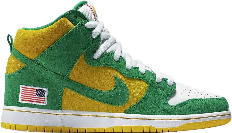 Кроссовки Nike Dunk High Pro SB 'Oakland Athletics', зеленый 
Кроссовки Nike Dunk High Pro SB 'Oakland Athletics', зеленый