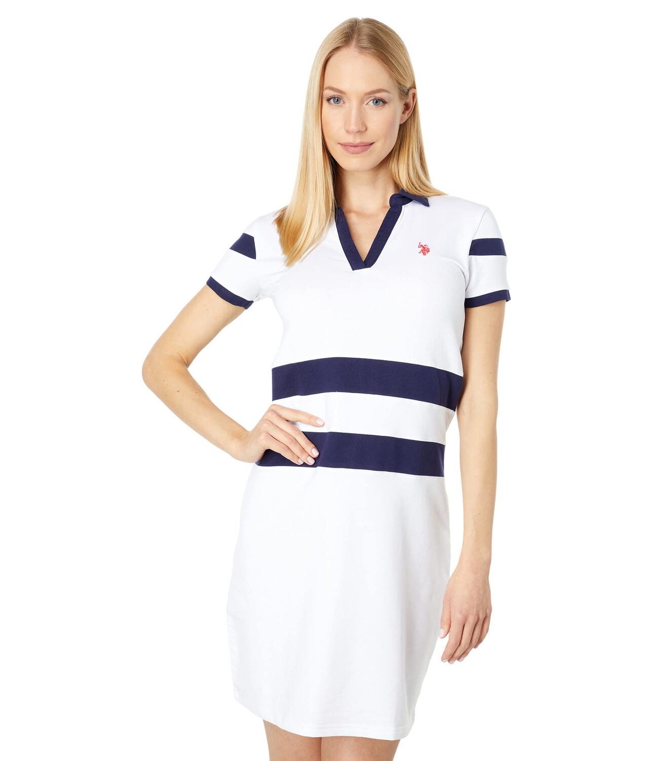 Платье U.S. POLO ASSN., 2 Stripe V-Neck Polo Dress
Платье U.S. POLO ASSN., 2 Stripe V-Neck Polo Dress