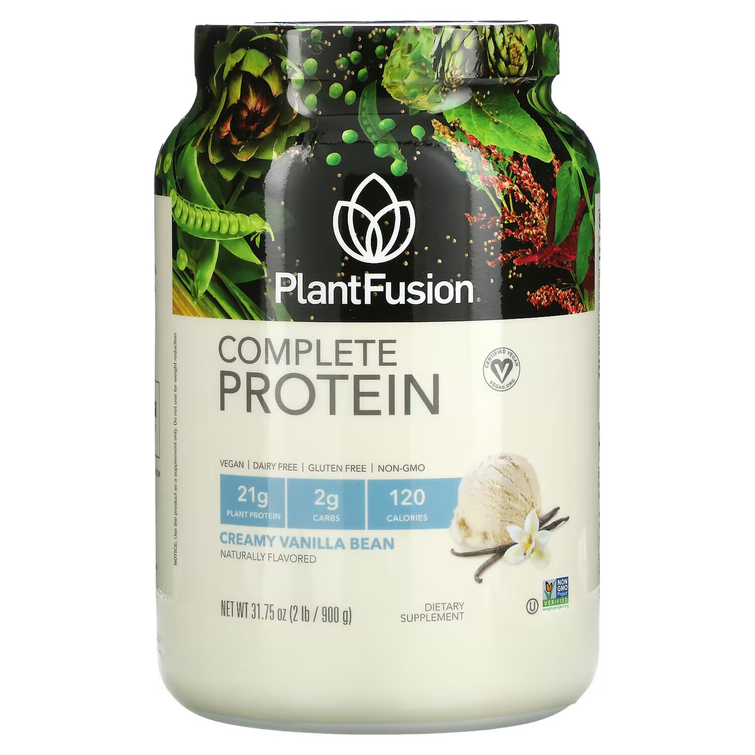 PlantFusion, Complete Protein, сливочная ваниль, 900 г (2 фунта)
PlantFusion, Complete Protein, сливочная ваниль, 900 г (2 фунта)