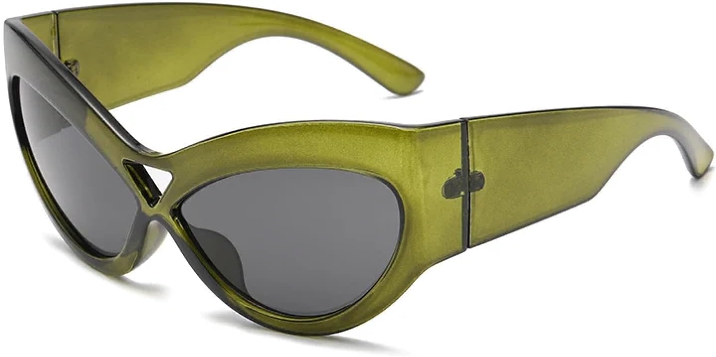 Солнцезащитные очки «кошачий глаз» в крупной оправе, модные ретро-очки с защитой от УФ-излучения UV400 и большими зеркальными дужками в стиле панк, женские TVTBBVV, Green Black
Солнцезащитные очки «кошачий глаз» в крупной оправе, модные ретро-очки с защитой от УФ-излучения UV400 и большими зеркальными дужками в стиле панк, женские TVTBBVV, Green Black