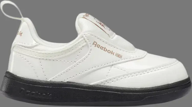 Кроссовки cardi b x club c slip-on 3 toddler 'chalk black' Reebok, белый 
Кроссовки cardi b x club c slip-on 3 toddler 'chalk black' Reebok, белый