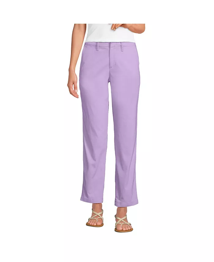 Женские классические прямые брюки-чинос со средней посадкой Lands' End, фиолетовый
Женские классические прямые брюки-чинос со средней посадкой Lands' End, фиолетовый