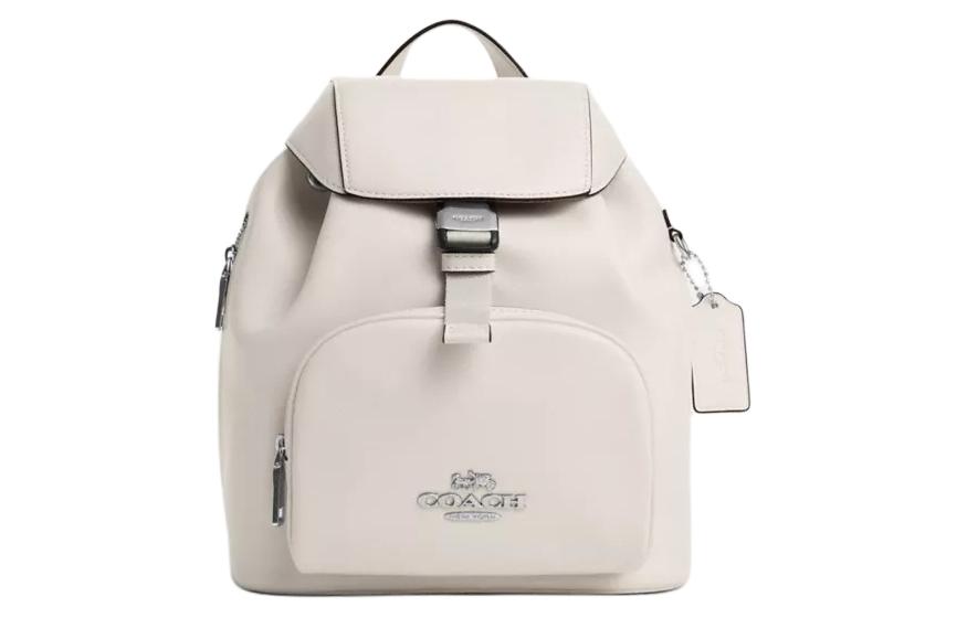 COACH Кожаный рюкзак женский серебристый и белый
COACH Кожаный рюкзак женский серебристый и белый