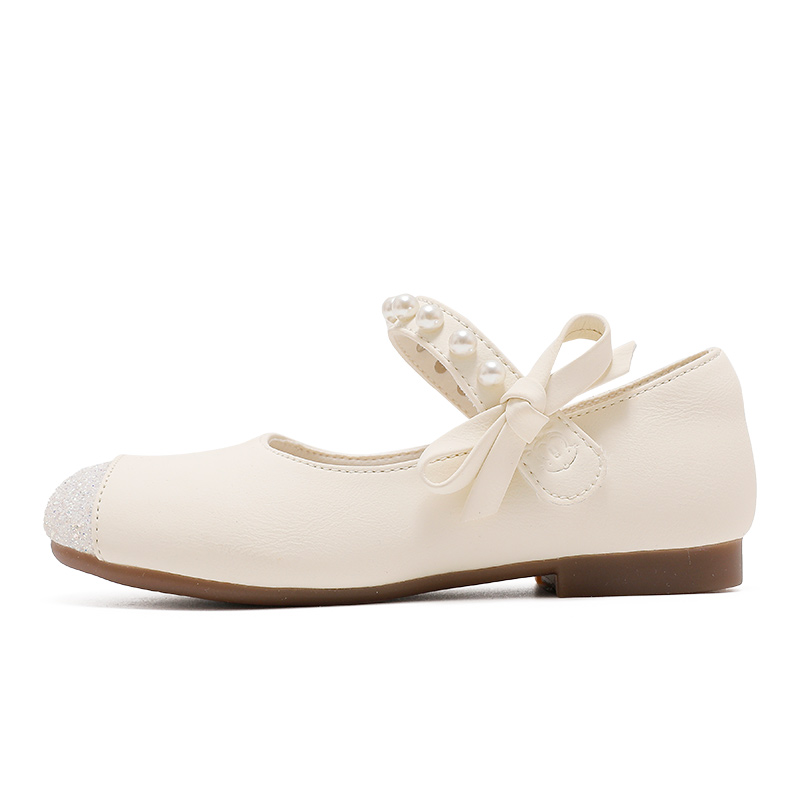 Детские кожаные туфли с противоскользящим износостойким верхом BOBDOG, бежевый 
Детские кожаные туфли с противоскользящим износостойким верхом BOBDOG, бежевый