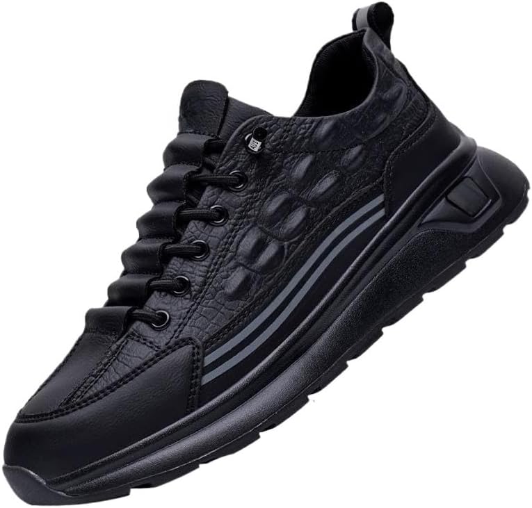 Мужские водонепроницаемые кожаные туфли Hhhchpm с узором крокодила, скуфитающая подошва, повседневные мягкие оксфордские кроссовки на шнуровке, повышающие рост, противоскользящие, модные кожаные, черный
Мужские водонепроницаемые кожаные туфли Hhhchpm с узором крокодила, скуфитающая подошва, повседневные мягкие оксфордские кроссовки на шнуровке, повышающие рост, противоскользящие, модные кожаные, черный