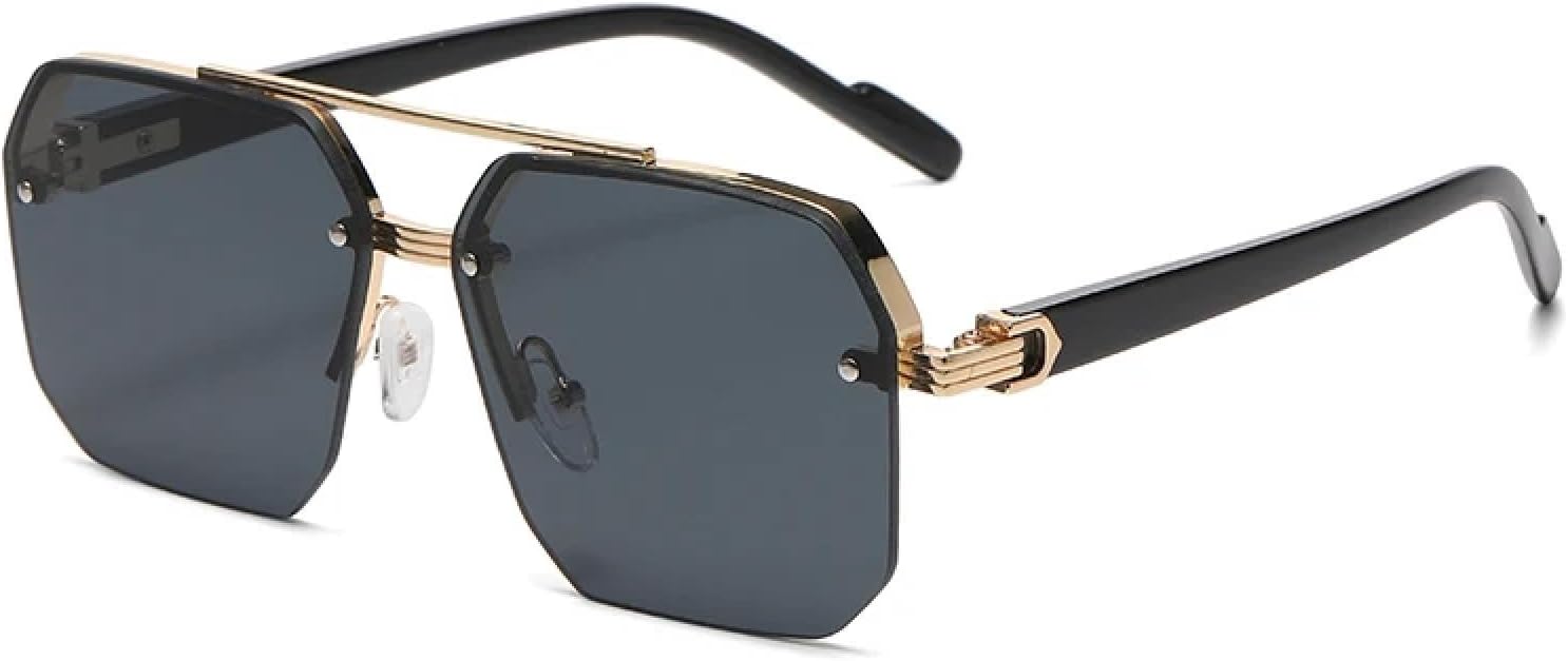 Мужские солнцезащитные очки в стиле ретро с двойной перемычкой, многоугольными металлическими линзами, градиентным покрытием и защитой от УФ-излучения UV400, модные женские очки TVTBBVV, Golden Grey
Мужские солнцезащитные очки в стиле ретро с двойной перемычкой, многоугольными металлическими линзами, градиентным покрытием и защитой от УФ-излучения UV400, модные женские очки TVTBBVV, Golden Grey