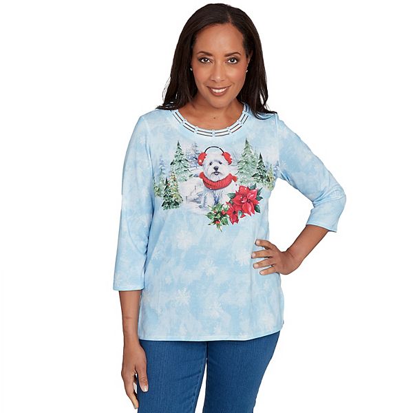 Топ с принтом "Маленькая собачка в наушниках" Alfred Dunner
Топ с принтом "Маленькая собачка в наушниках" Alfred Dunner