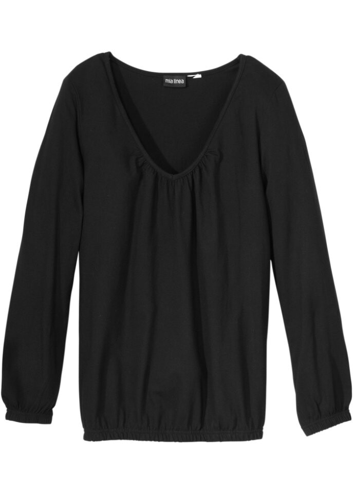 Хлопковая рубашка с длинными рукавами и резинкой Bpc Bonprix Collection, черный
Хлопковая рубашка с длинными рукавами и резинкой Bpc Bonprix Collection, черный