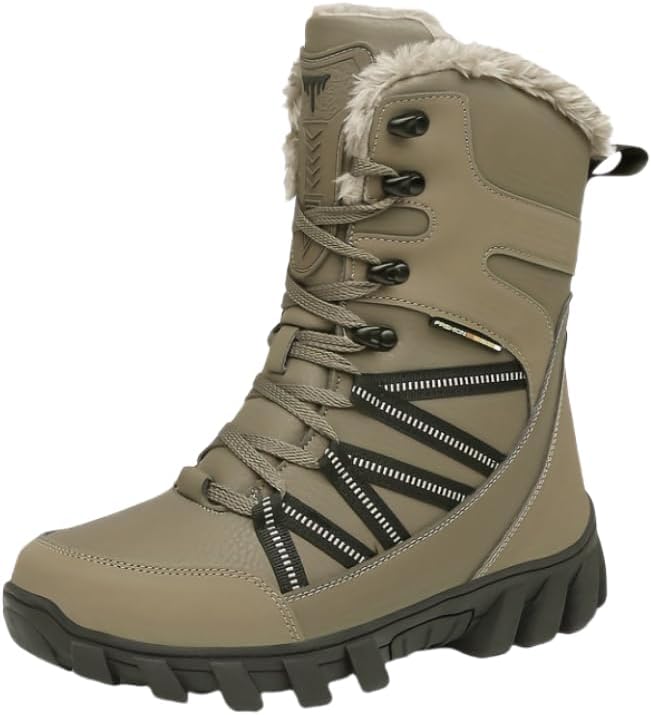 Мужские противоскользящие зимние ботинки, утепленные ботинки до середины икры, ветронепроницаемые походные ботинки с мягкой подкладкой Hhhchpm, хаки
Мужские противоскользящие зимние ботинки, утепленные ботинки до середины икры, ветронепроницаемые походные ботинки с мягкой подкладкой Hhhchpm, хаки