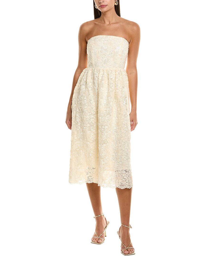Flora Bea NYC Sia Кружевное миди-платье, белый
Flora Bea NYC Sia Кружевное миди-платье, белый