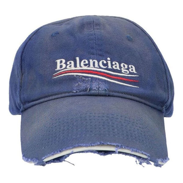 Бейсболка political campaign destroyed cap 'blue' Balenciaga, синий 
Бейсболка political campaign destroyed cap 'blue' Balenciaga, синий