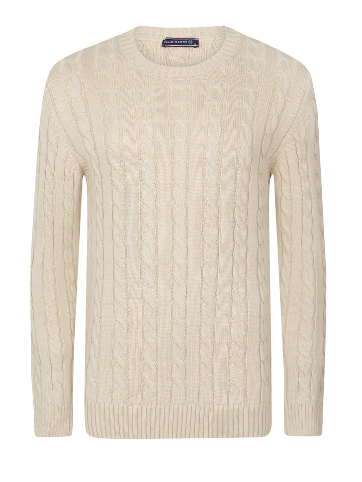 Свитер бежевого цвета с косичной вязкой Felix Hardy
Свитер бежевого цвета с косичной вязкой Felix Hardy
