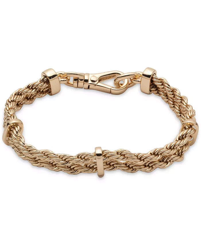 Браслет из двухрядной золотой веревки Lauren Ralph Lauren
Браслет из двухрядной золотой веревки Lauren Ralph Lauren