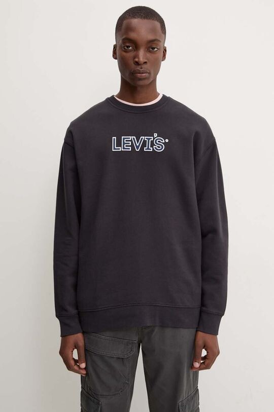 Хлопковая толстовка Levi's, черный
Хлопковая толстовка Levi's, черный