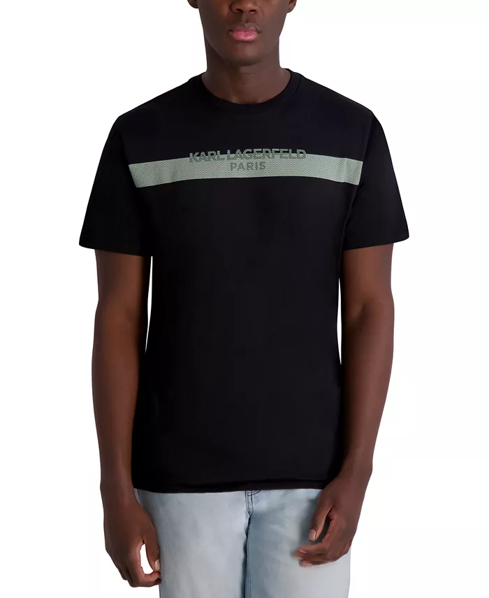Мужская футболка с полосками и логотипом KARL LAGERFELD PARIS, черный
Мужская футболка с полосками и логотипом KARL LAGERFELD PARIS, черный