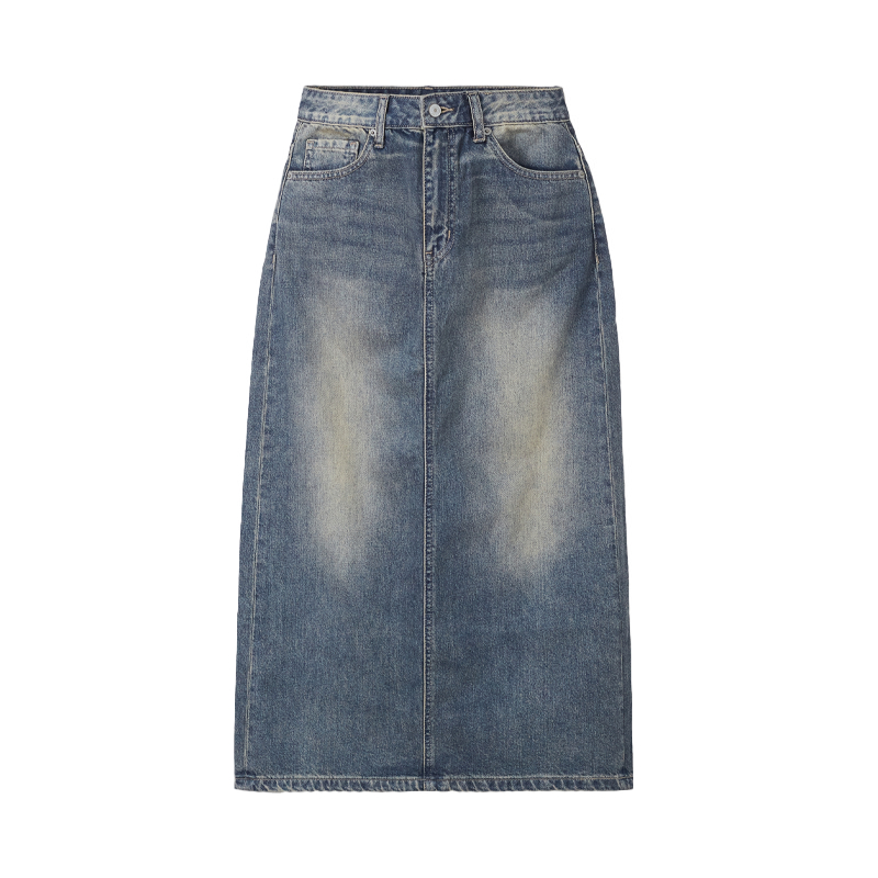 Джинсовая длинная юбка женская умеренная миди облегающая SPAO, vintage indigo
Джинсовая длинная юбка женская умеренная миди облегающая SPAO, vintage indigo