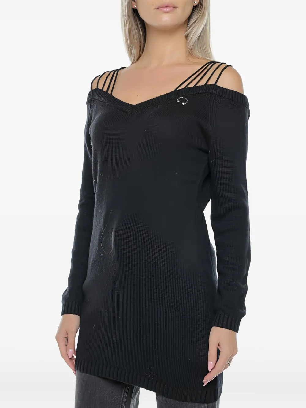 Топ с открытыми плечами Chiara Ferragni, черный
Топ с открытыми плечами Chiara Ferragni, черный