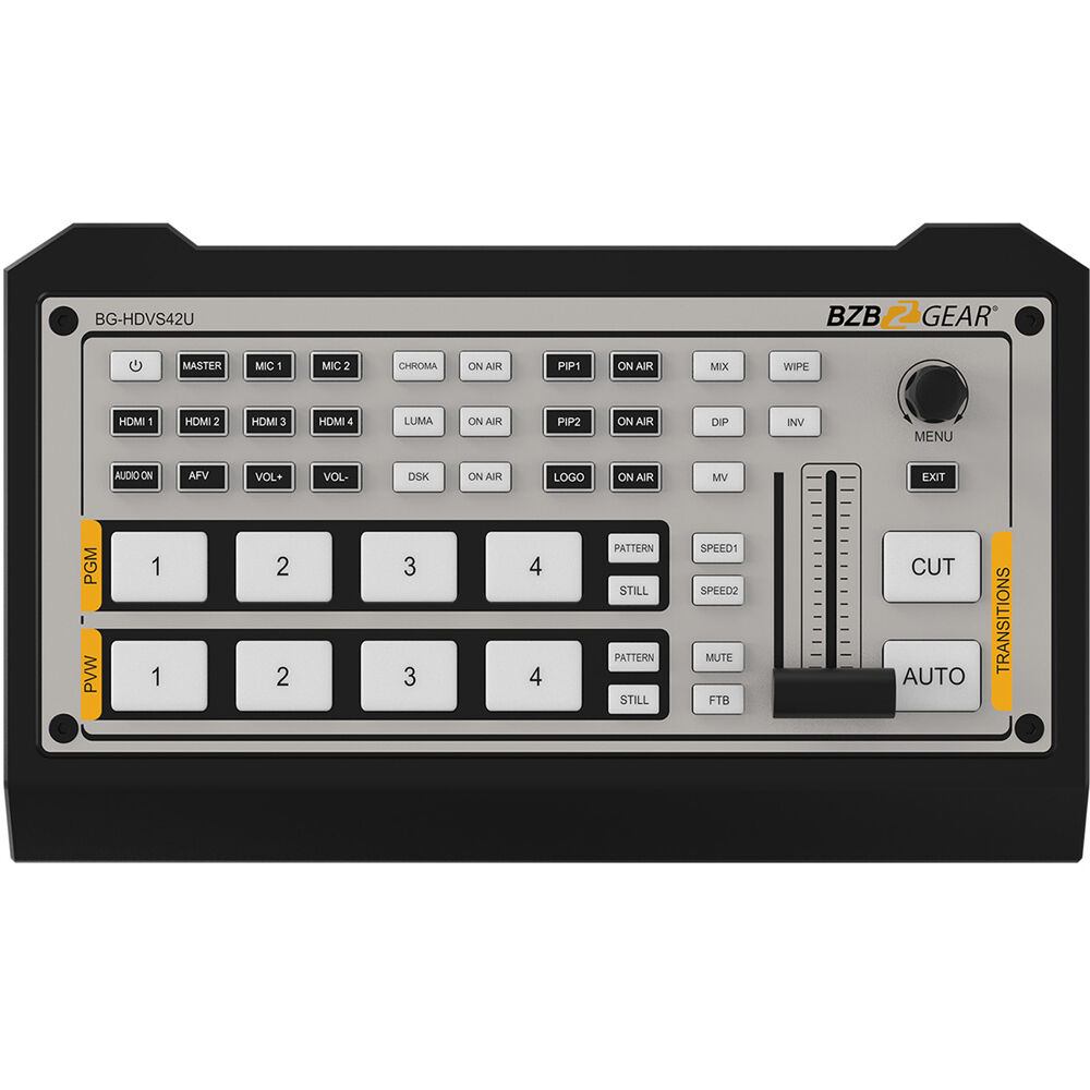 BZBGEAR 4-канальный HDMI/USB-C мини-видеомикшер/коммутатор для потоковой передачи в реальном времени
BZBGEAR 4-канальный HDMI/USB-C мини-видеомикшер/коммутатор для потоковой передачи в реальном времени