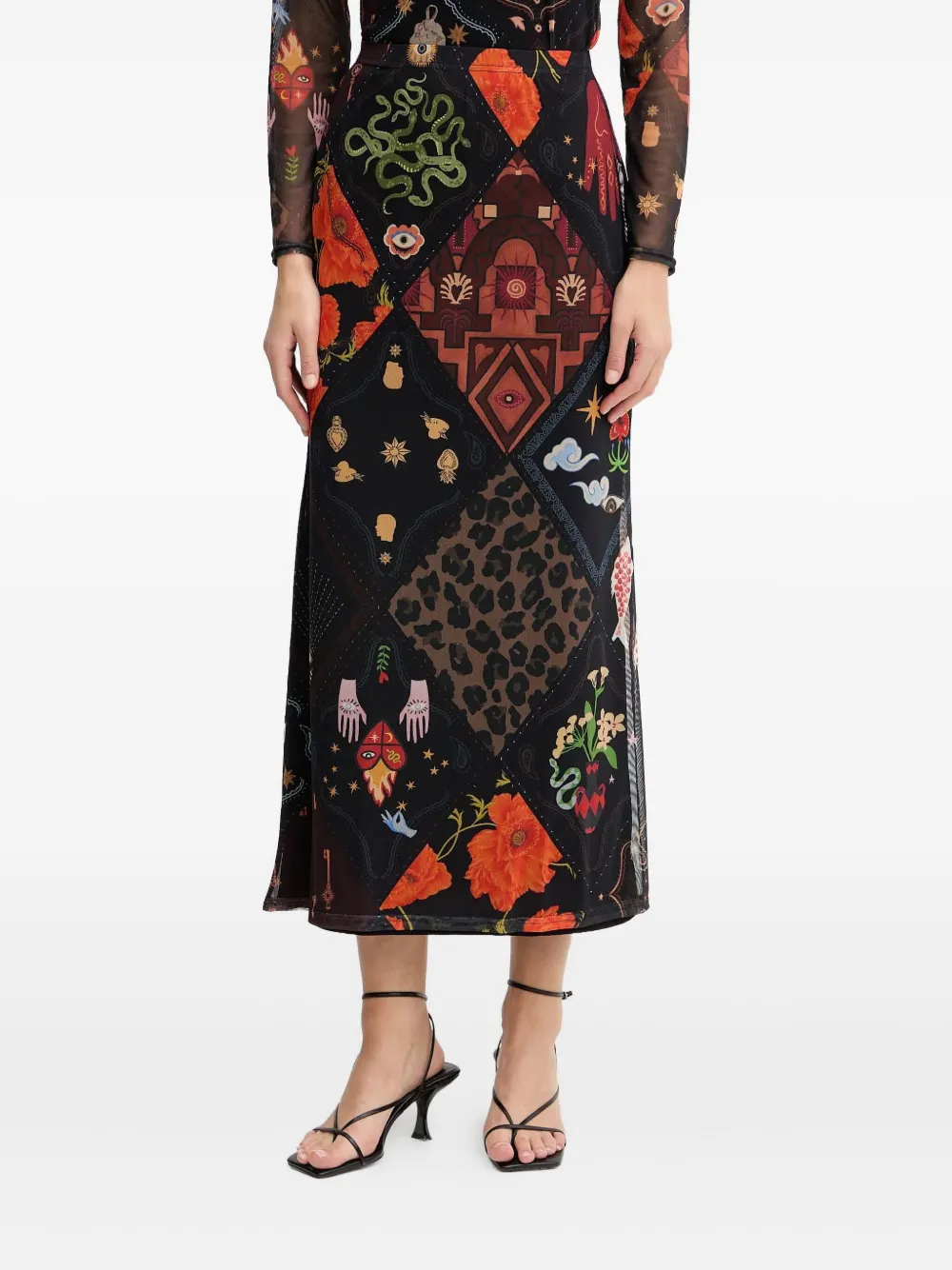 Юбка миди с лоскутной отделкой Never Fully Dressed, черный
Юбка миди с лоскутной отделкой Never Fully Dressed, черный