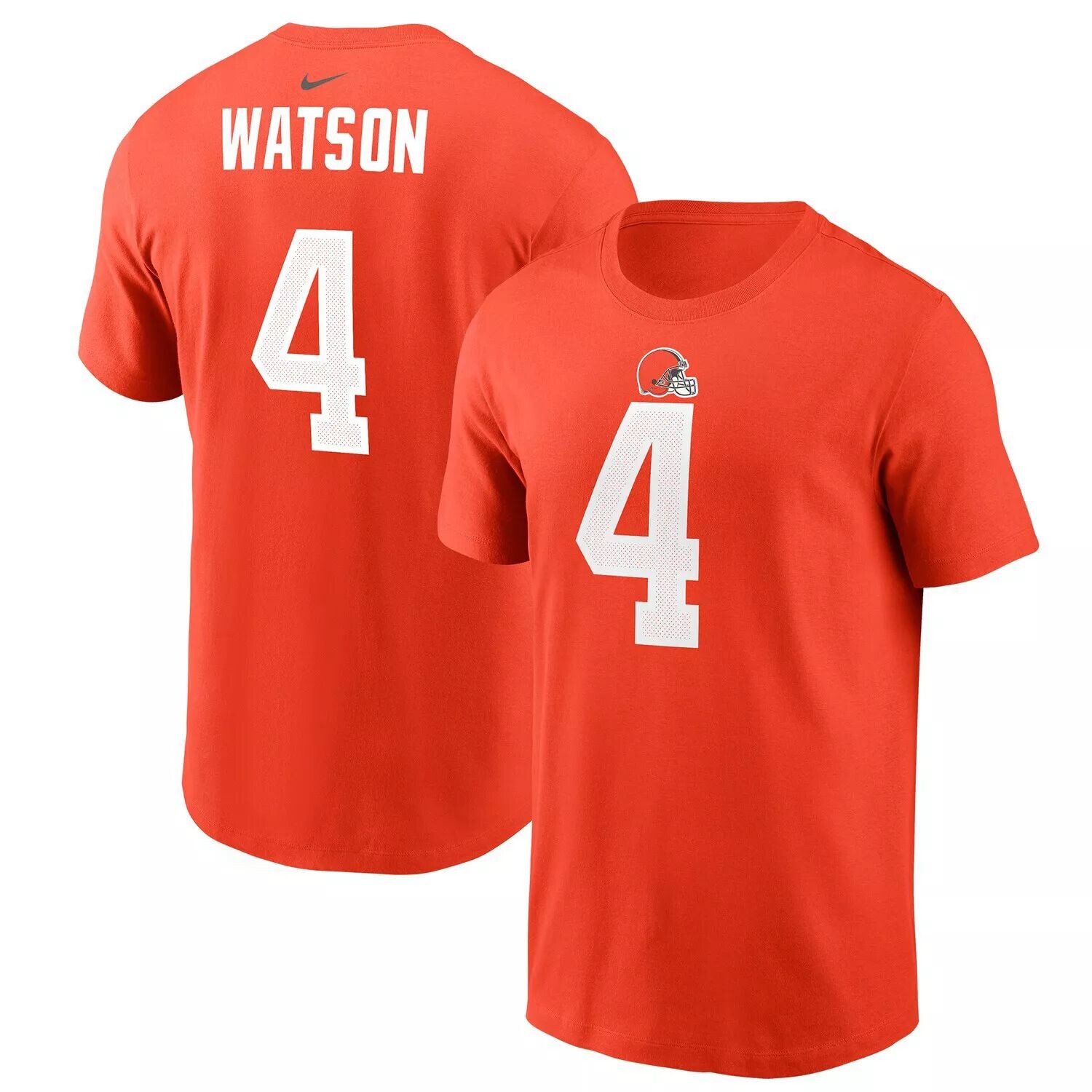 Мужская футболка Deshaun Watson Orange Cleveland Browns с именем и номером игрока Nike
Мужская футболка Deshaun Watson Orange Cleveland Browns с именем и номером игрока Nike