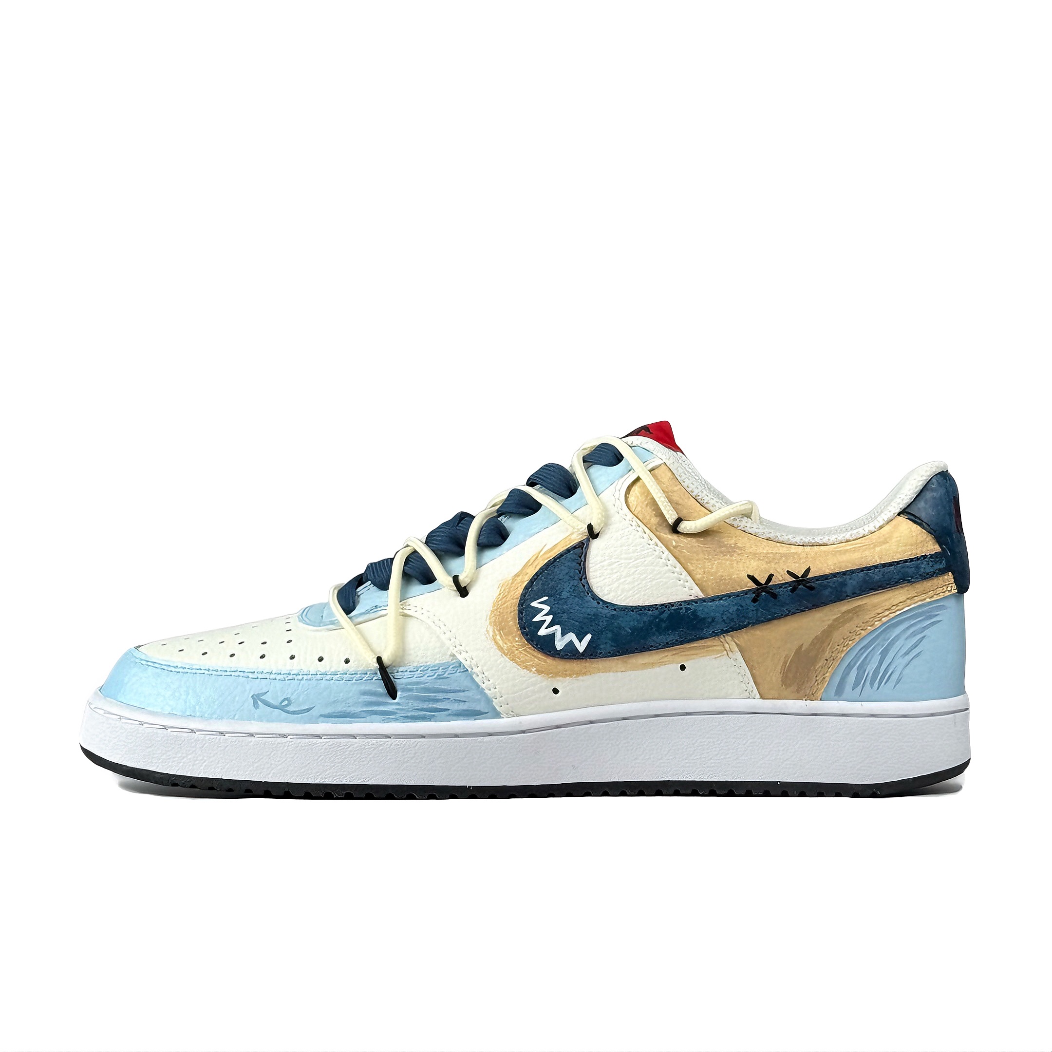 Nike Кроссовки Court Vision 1 Sea Salt Wave Shadow с низким верхом, устойчивые к истиранию, мужские, сине-белые
Nike Кроссовки Court Vision 1 Sea Salt Wave Shadow с низким верхом, устойчивые к истиранию, мужские, сине-белые