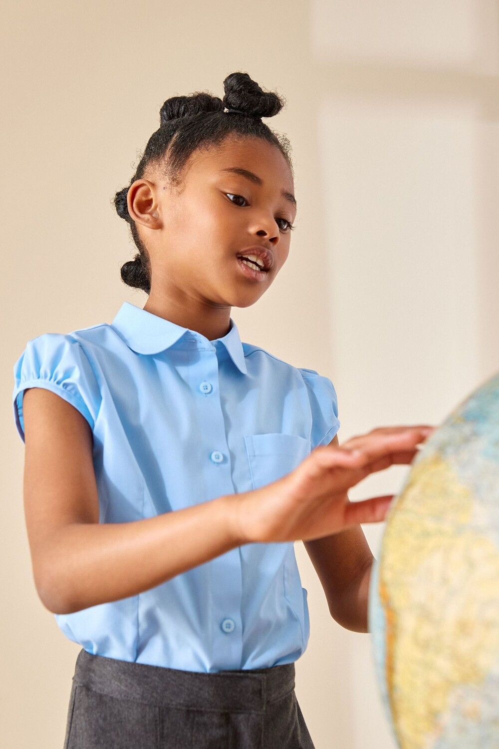 Школьная блузка с объемными рукавами Next, синий
Школьная блузка с объемными рукавами Next, синий