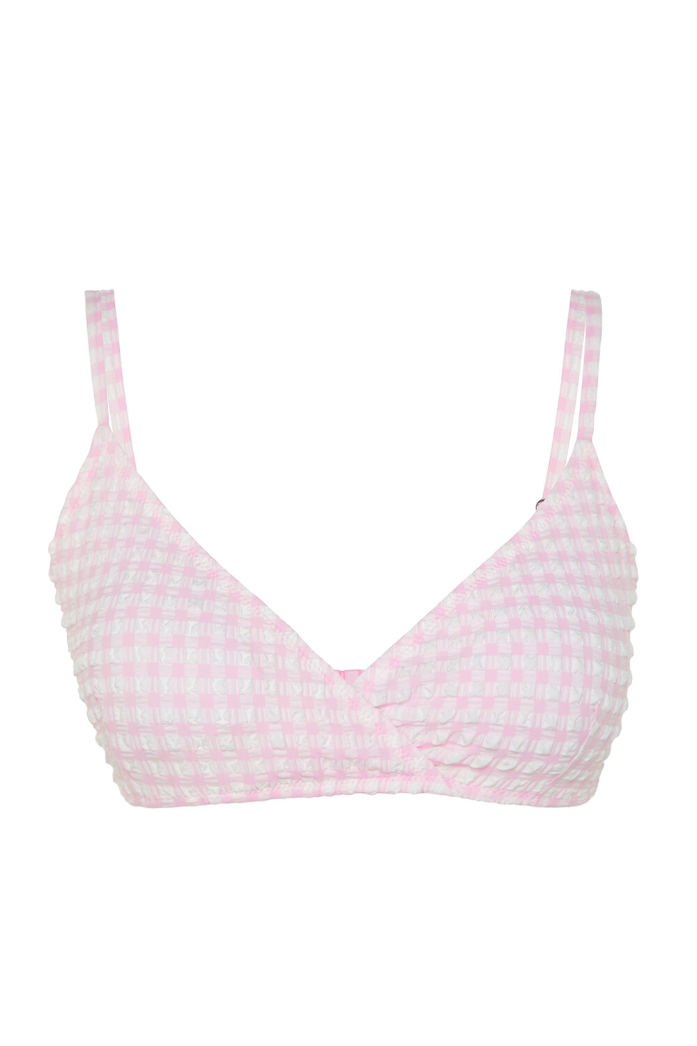 Текстурированный топ бикини с треугольными чашечками Powder Gingham Trendyol, розовый
Текстурированный топ бикини с треугольными чашечками Powder Gingham Trendyol, розовый