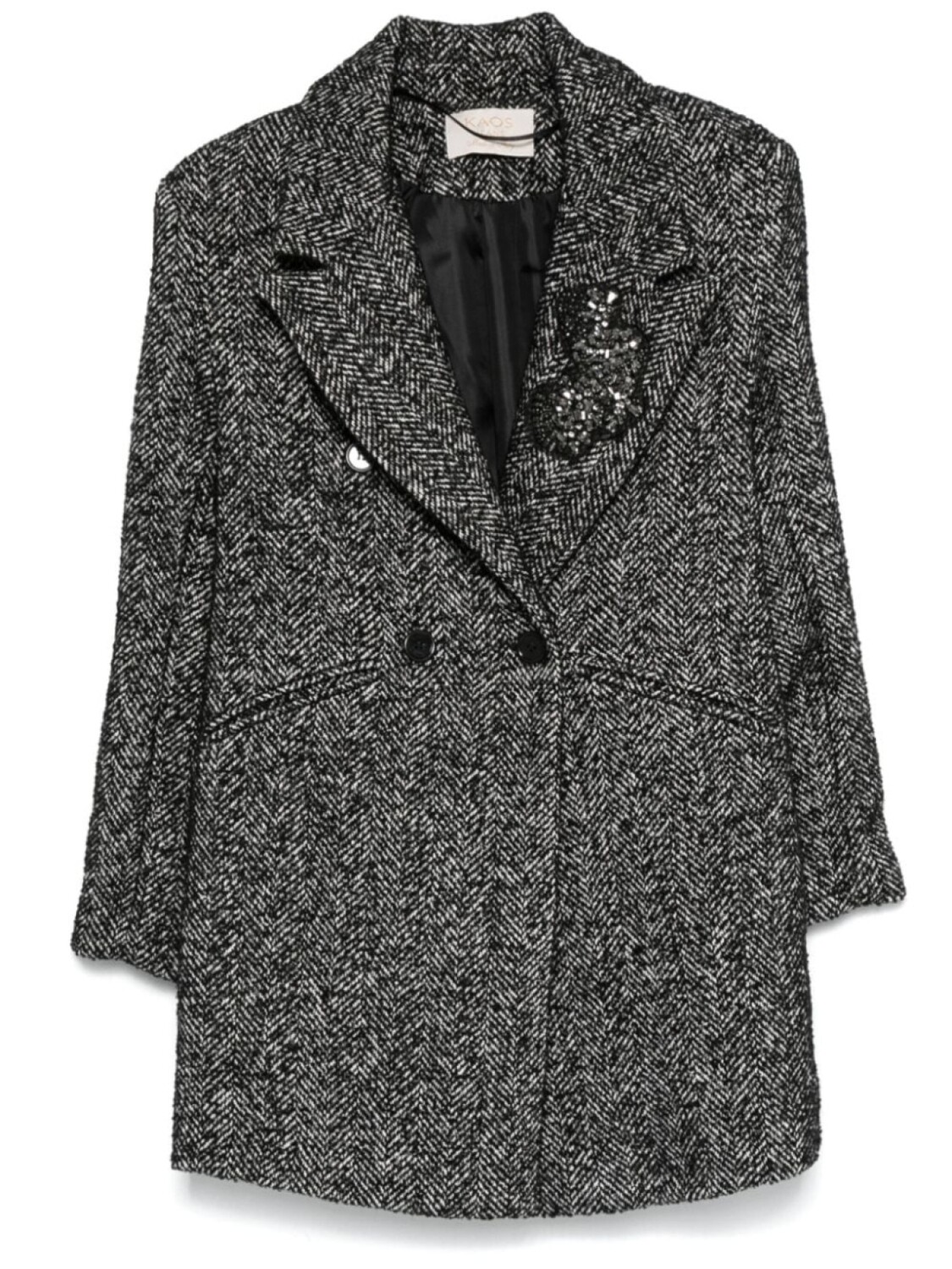 Пальто каос в елочку Kaos, черный
Пальто каос в елочку Kaos, черный