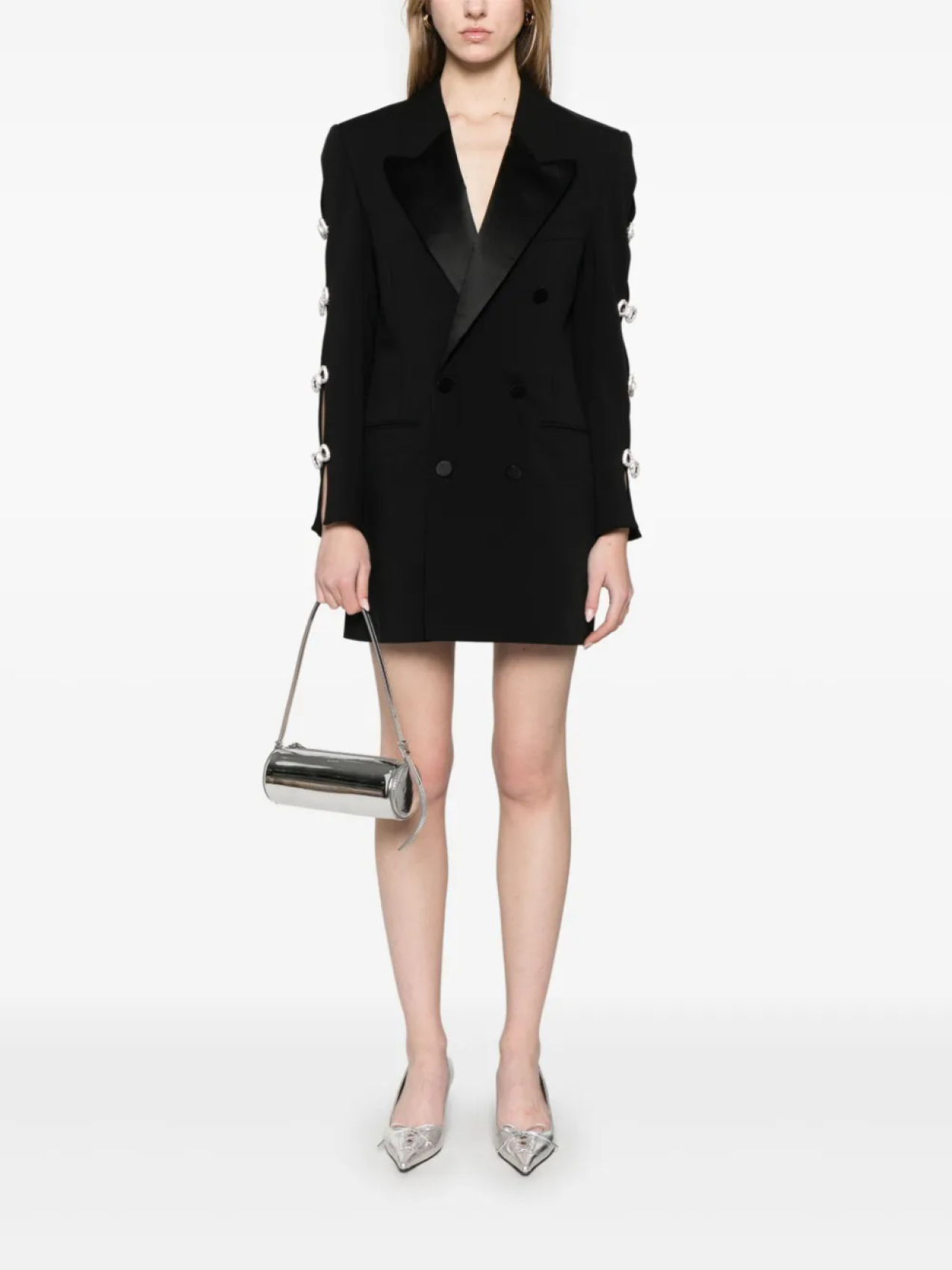 MACH & MACH короткое платье-блейзер с кристаллами, черный
MACH & MACH короткое платье-блейзер с кристаллами, черный