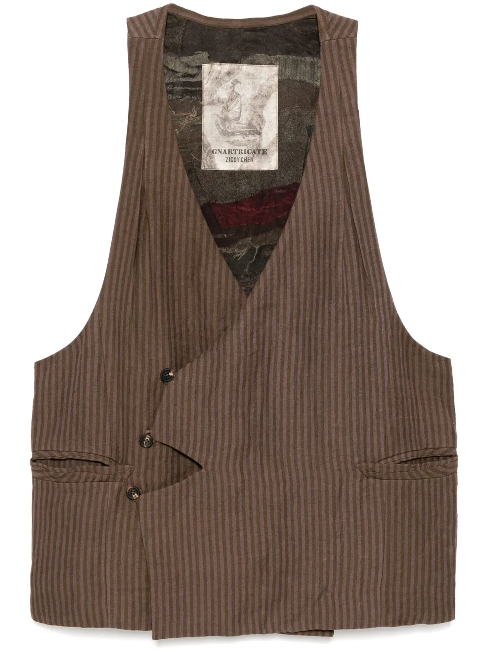 Жилет в полоску Ziggy Chen, зеленый
Жилет в полоску Ziggy Chen, зеленый