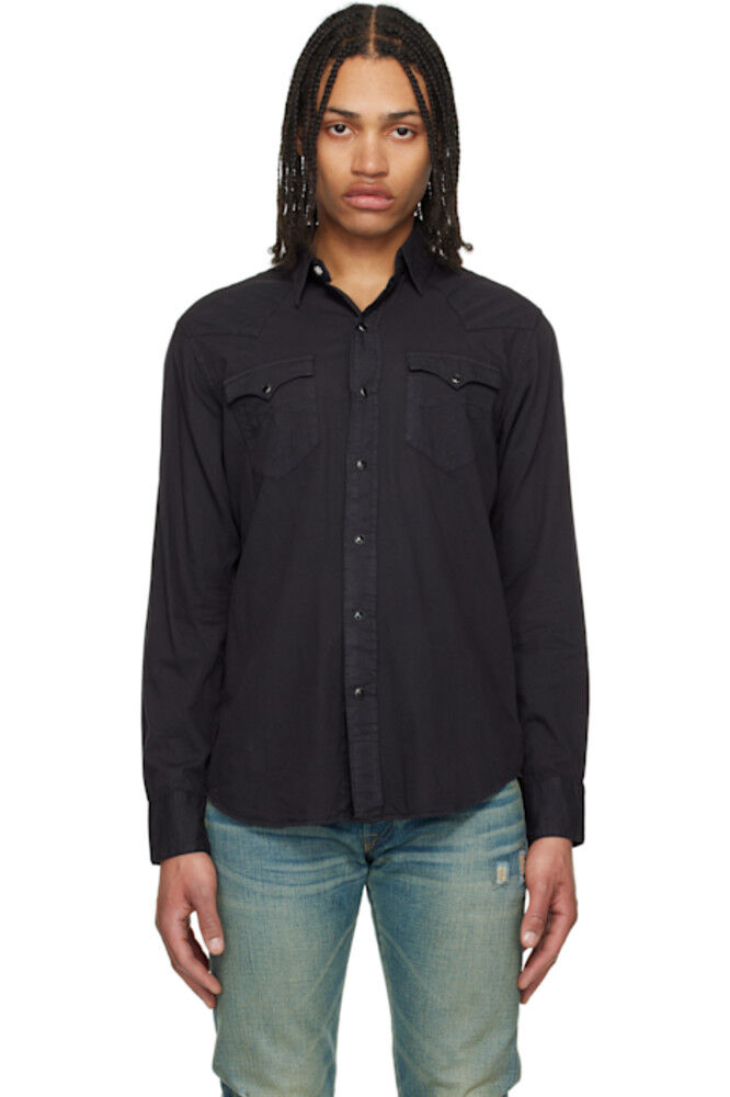 Черная рубашка в стиле вестерн Slim Fit Twill RRL
Черная рубашка в стиле вестерн Slim Fit Twill RRL