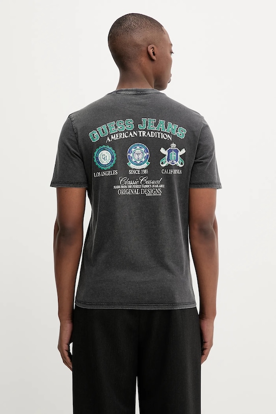 Хлопковая футболка Guess Jeans, серый 
Хлопковая футболка Guess Jeans, серый