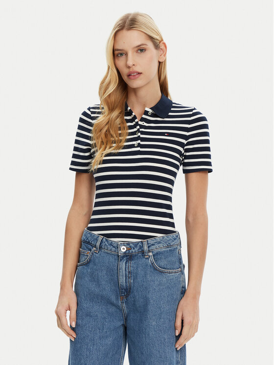 Рубашка поло облегающего кроя 1985 WW0WW43225 Tommy Hilfiger, синий
Рубашка поло облегающего кроя 1985 WW0WW43225 Tommy Hilfiger, синий