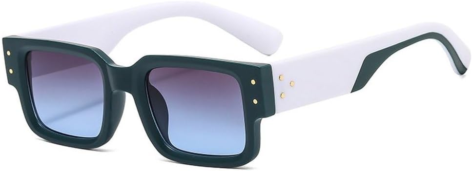 Ретро квадратные женские двухцветные солнцезащитные очки с декоративными заклепками, защита от УФ-излучения UV400; модные мужские солнцезащитные очки с градиентным переходом цвета SKFGNX, Green Gray Blue
Ретро квадратные женские двухцветные солнцезащитные очки с декоративными заклепками, защита от УФ-излучения UV400; модные мужские солнцезащитные очки с градиентным переходом цвета SKFGNX, Green Gray Blue