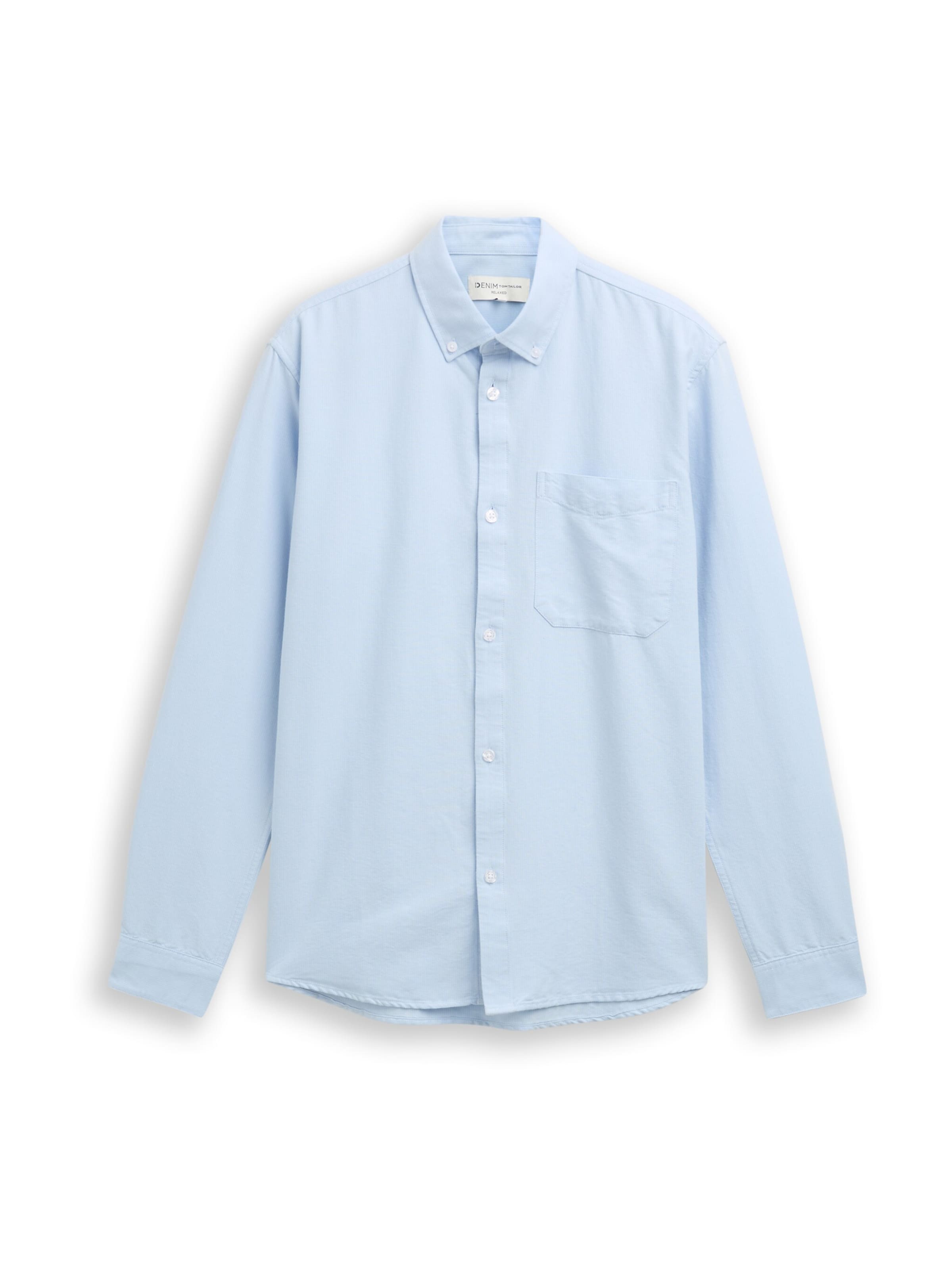 TOM TAILOR DENIM Рубашка на пуговицах комфортного кроя в светло-голубом цвете
TOM TAILOR DENIM Рубашка на пуговицах комфортного кроя в светло-голубом цвете