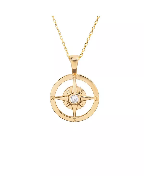 Ожерелье с подвеской в виде компаса из 14-каратного золота на основе стерлингового серебра Little Sky Stone, gold
Ожерелье с подвеской в виде компаса из 14-каратного золота на основе стерлингового серебра Little Sky Stone, gold