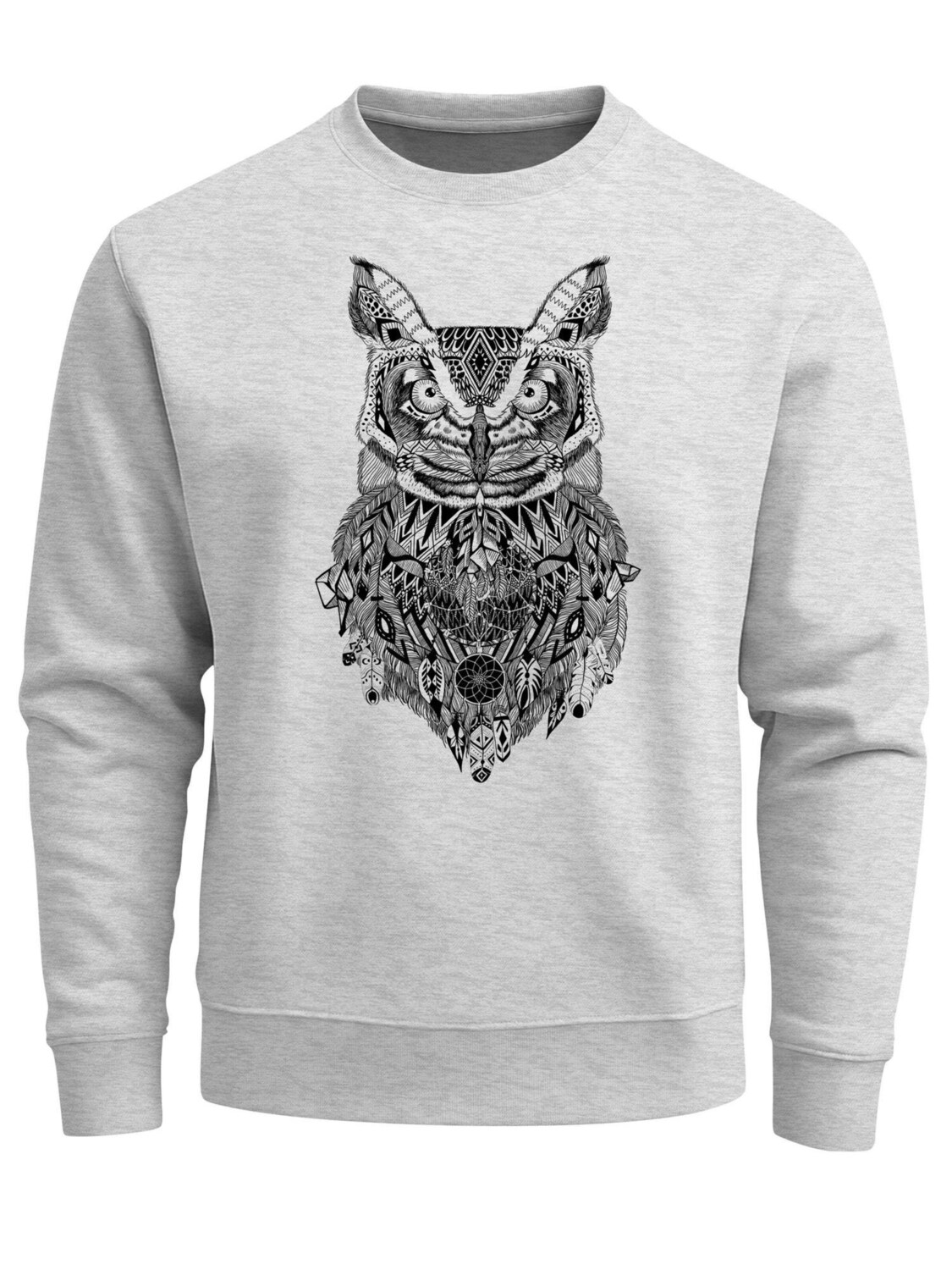 Neverless Свитшот 'Boho Owl' в сером цвете
Neverless Свитшот 'Boho Owl' в сером цвете