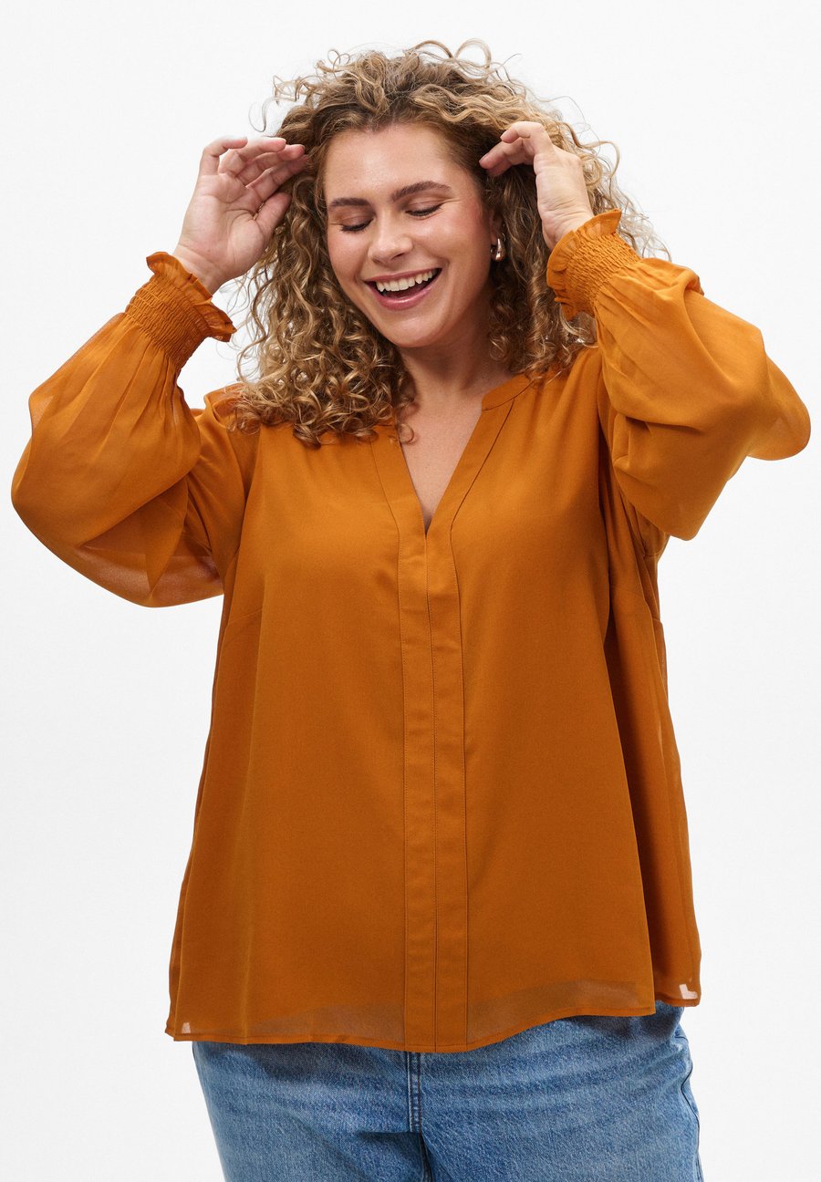 Блуза Zizzi Blouse, Pumpkin Spice/Camel
Блуза Zizzi Blouse, Pumpkin Spice/Camel