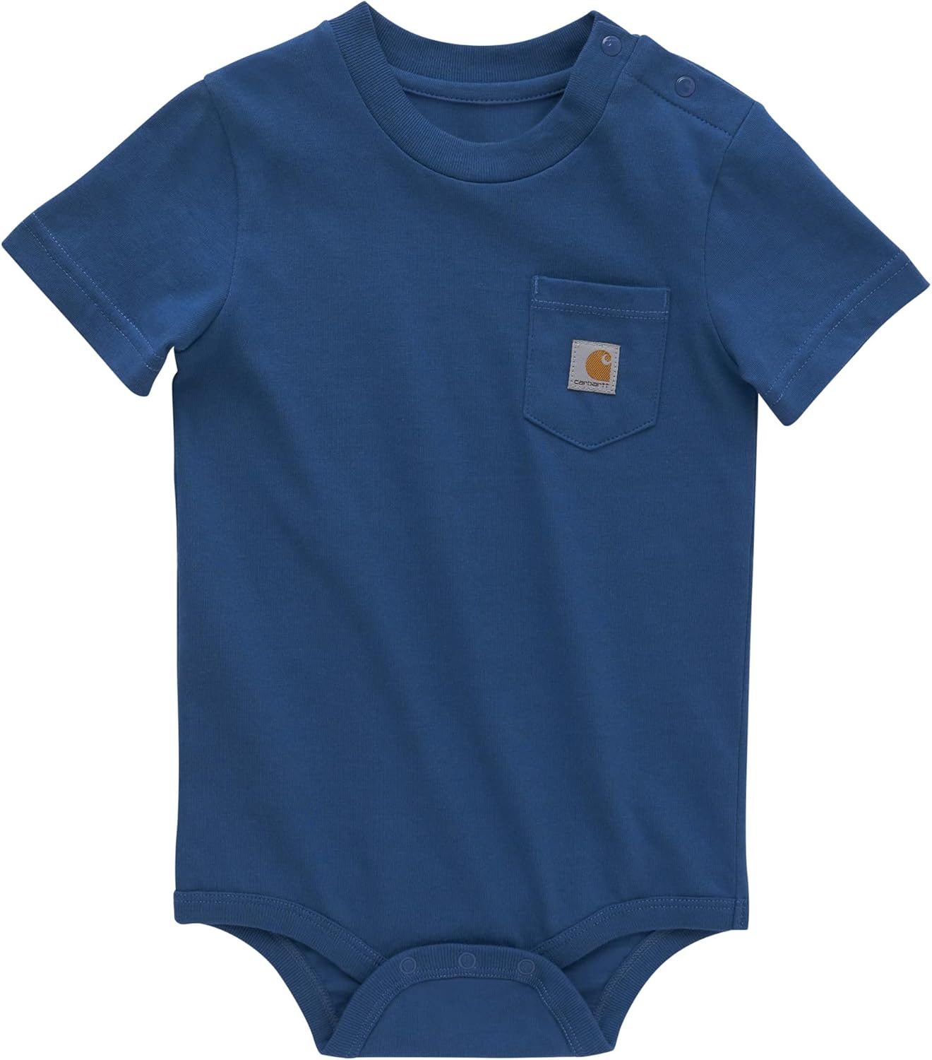 Carhartt Unisex Baby Short-sleeve Bodysuit With Pocket, Deep Lagoon Blue
Carhartt Unisex Baby Short-sleeve Bodysuit With Pocket, Deep Lagoon Blue