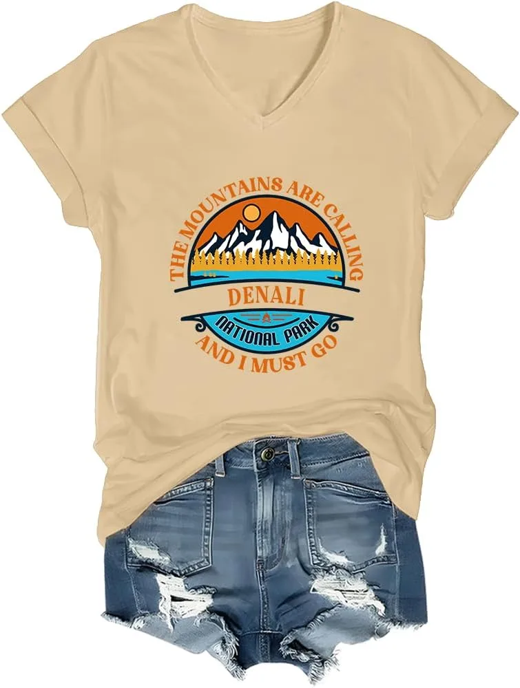 Футболка с воротником V-Neck "Горы зовут, и я должен идти" Denali National Park
Футболка с воротником V-Neck "Горы зовут, и я должен идти" Denali National Park