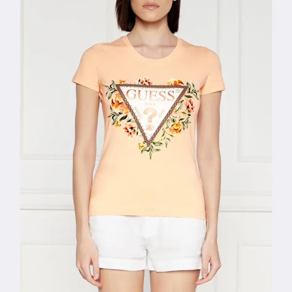 Футболка стандартного кроя с треугольными цветами Guess, бежевый
Футболка стандартного кроя с треугольными цветами Guess, бежевый