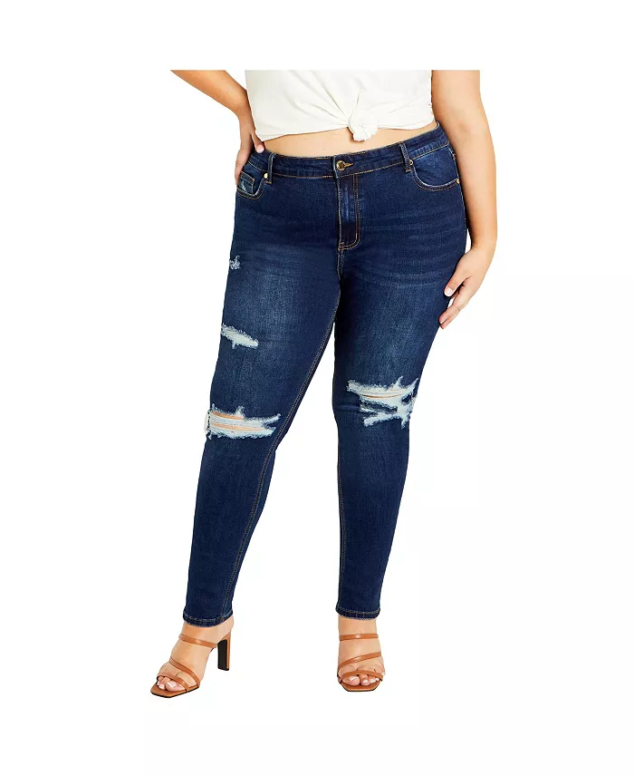 Джинсы Asha Jojo размера Plus с потертостями и укороченным лифом CITY CHIC, синий
Джинсы Asha Jojo размера Plus с потертостями и укороченным лифом CITY CHIC, синий