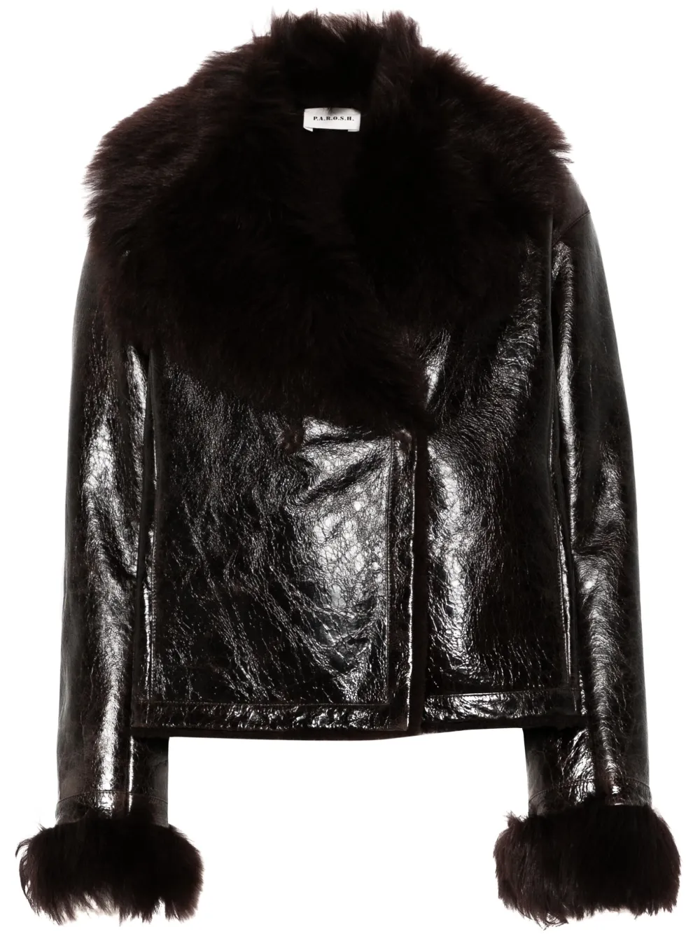 Кожаная куртка на молнии P.A.R.O.S.H., коричневый
Кожаная куртка на молнии P.A.R.O.S.H., коричневый