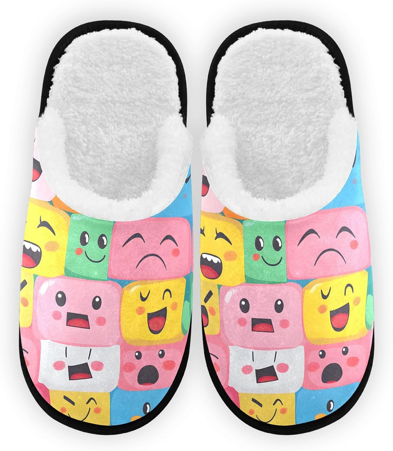 Мягкие плюшевые тапочки FENOCHE с забавными смайликами для женщин и мужчин, теплые, удобные, для путешествий и SPA, нескользящие домашние тапочки, Multicolor
Мягкие плюшевые тапочки FENOCHE с забавными смайликами для женщин и мужчин, теплые, удобные, для путешествий и SPA, нескользящие домашние тапочки, Multicolor
