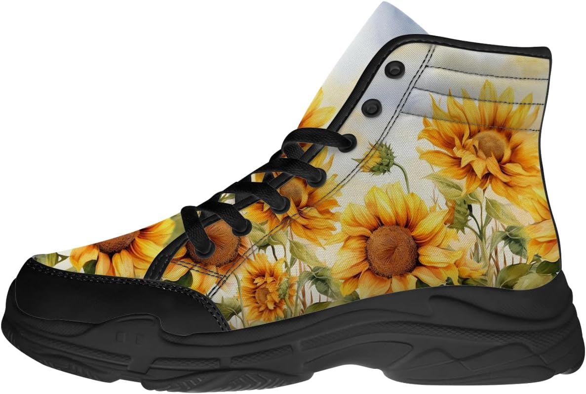 Кеды на высокой подошве с подсолнухами для женщин, желтые парусиновые платформенные туфли на шнуровке, подарок для нее и для него Generic
Кеды на высокой подошве с подсолнухами для женщин, желтые парусиновые платформенные туфли на шнуровке, подарок для нее и для него Generic