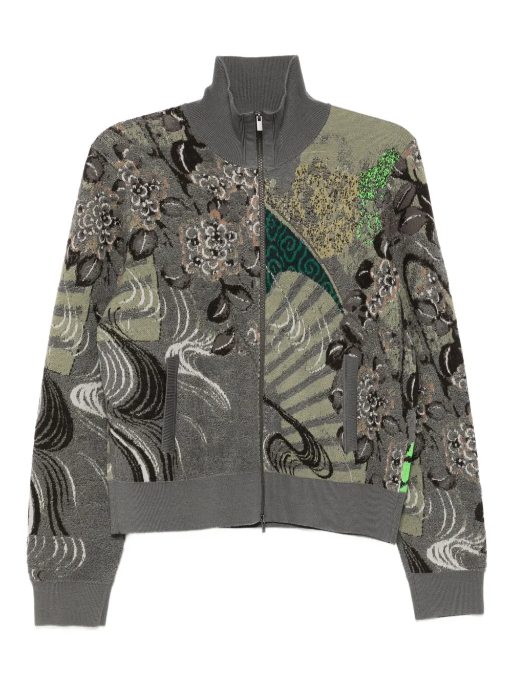 Кардиган с узором JNBY, серый 
Кардиган с узором JNBY, серый